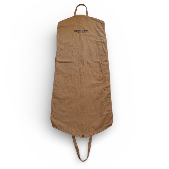 Burberry London England Cotton Garment Bag Tan Suit Cover Packable Travel Case - Picture 2 of 4